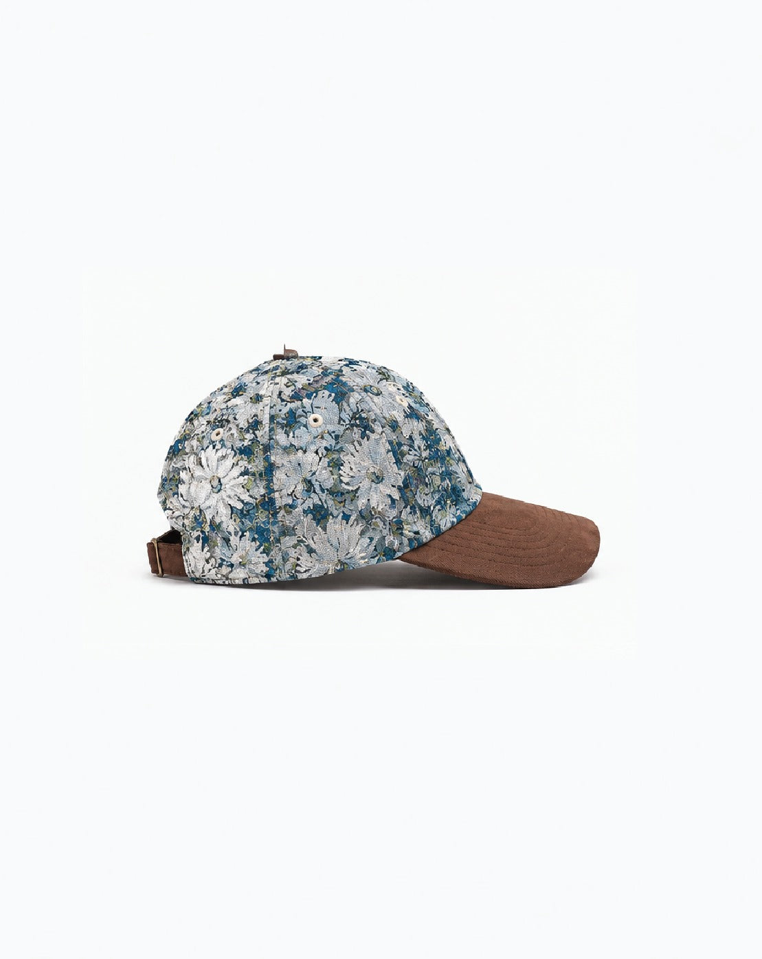 Floral RF Hat in Floral Blue, other side view