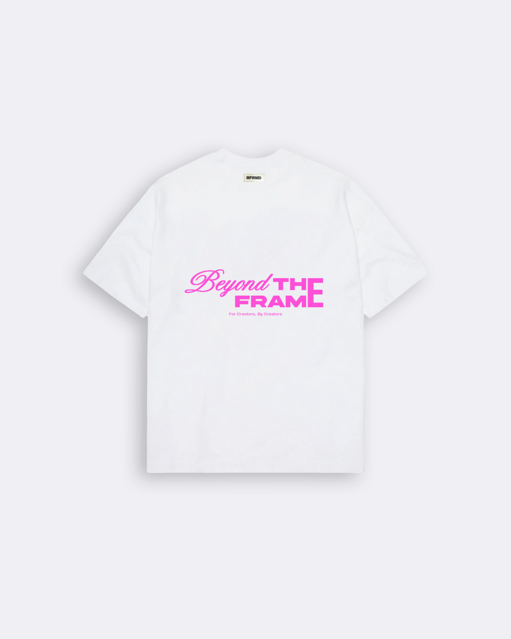 Beyond The Frame Tee Pink on White