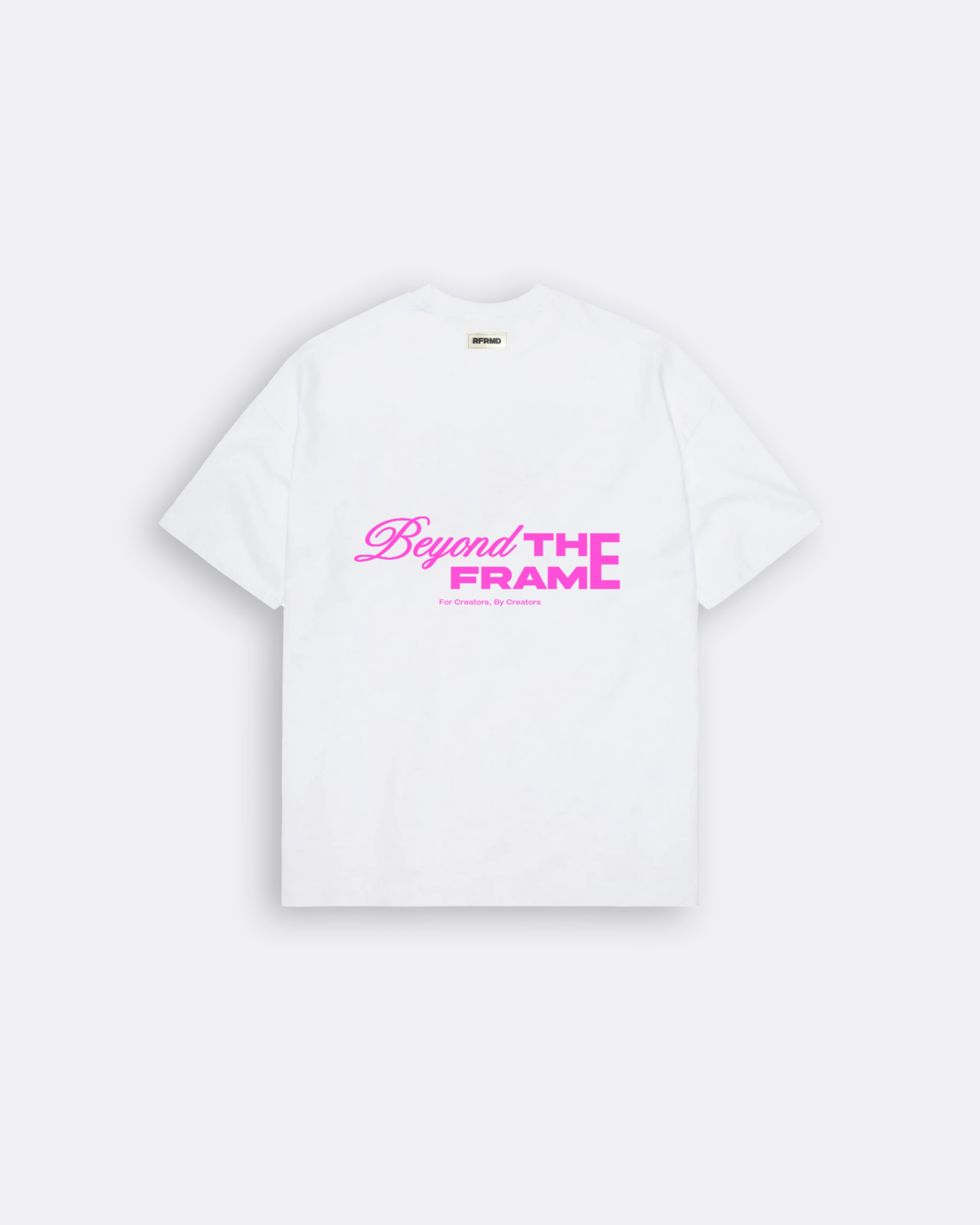 Beyond The Frame Tee Pink on White